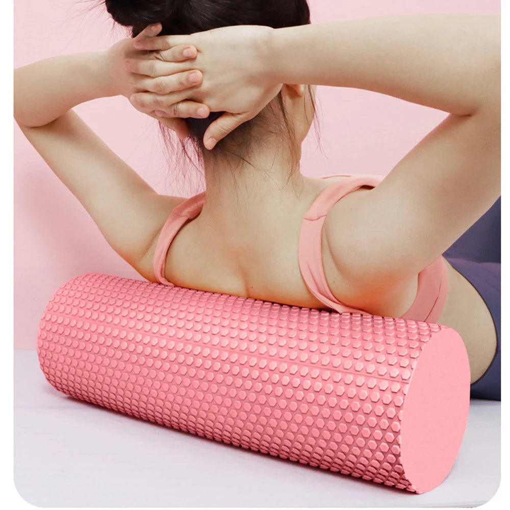 Hexagonal EVA Foam Yoga Roller - Pilates & Home Workout Cylinder (9.5cm x 29.7cm)