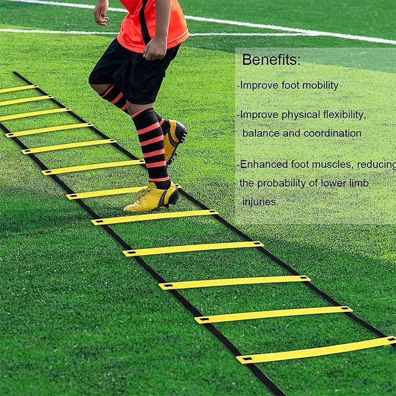 Agility Ladder with Nylon Straps – Speed, Flexibility & Sports Training Gear