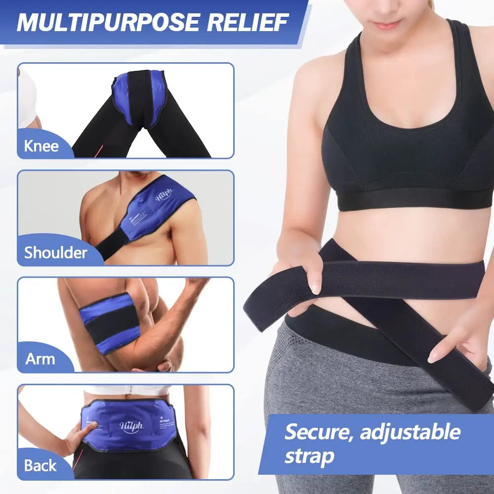 Lower Back Ice Pack - Hot & Cold Therapy, Reusable Compress for Pain Relief & Support