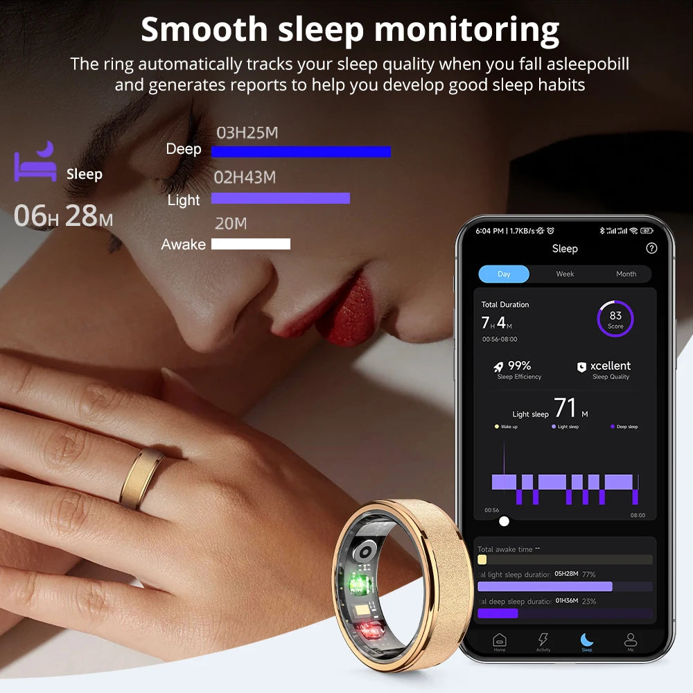 COLMI R10 Smart Ring – Health & Sleep Monitor, Waterproof, Multi-Sport Mode with Charging Case