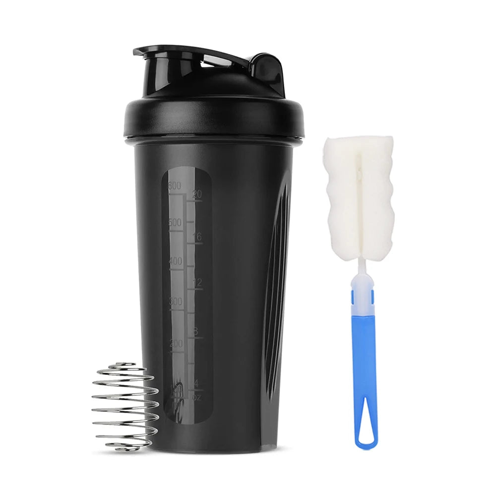 600ml Protein Shaker Bottle – 20oz Portable Fitness Bottle for Athletes & Fitness Enthusiasts