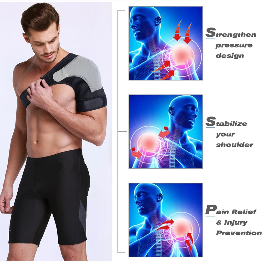 Shoulder Ice Pack - Hot & Cold Therapy, Compression Support for Pain Relief & Injuries