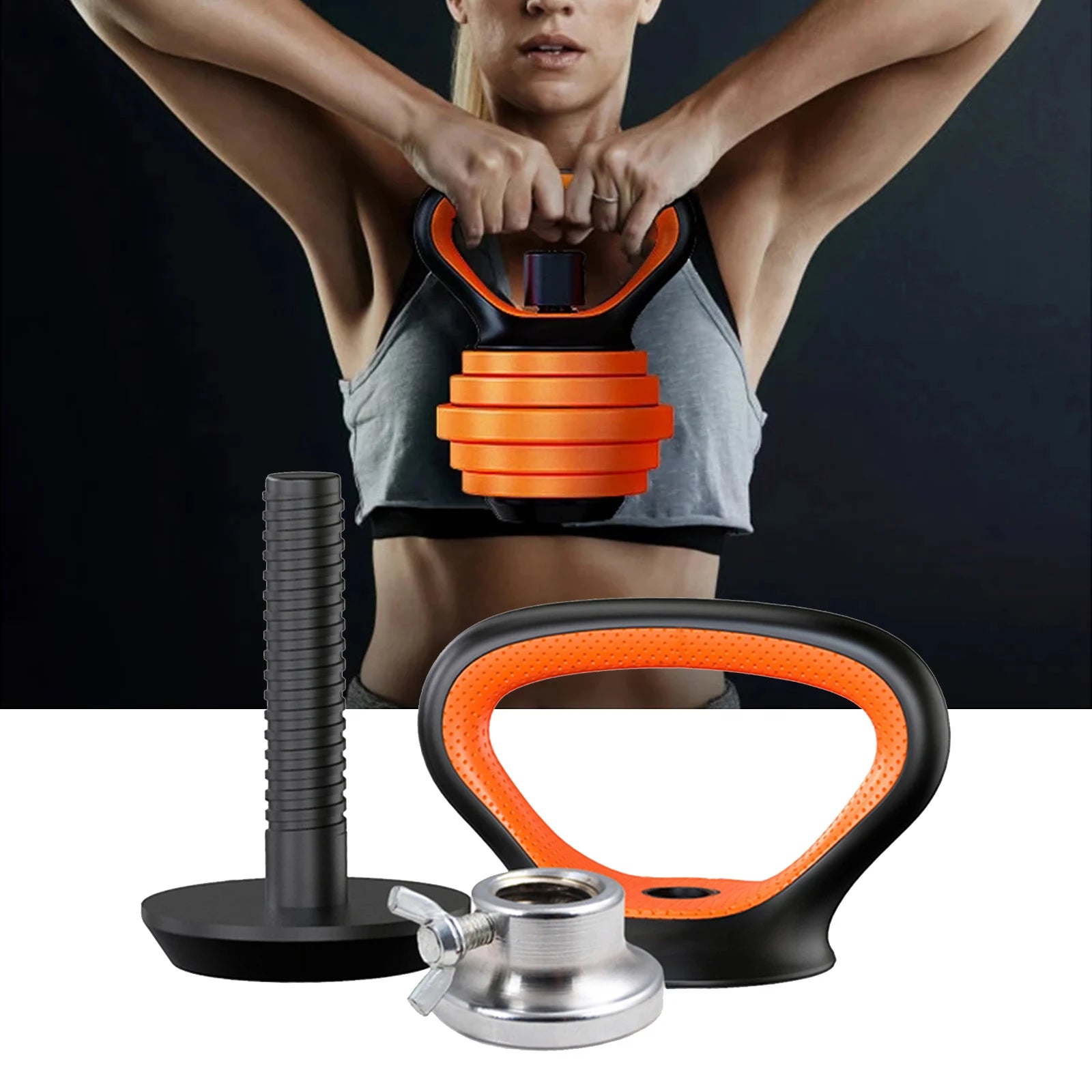 Adjustable Kettlebell Handle – Multifunctional Dumbbell for Arm & Core Strength Training