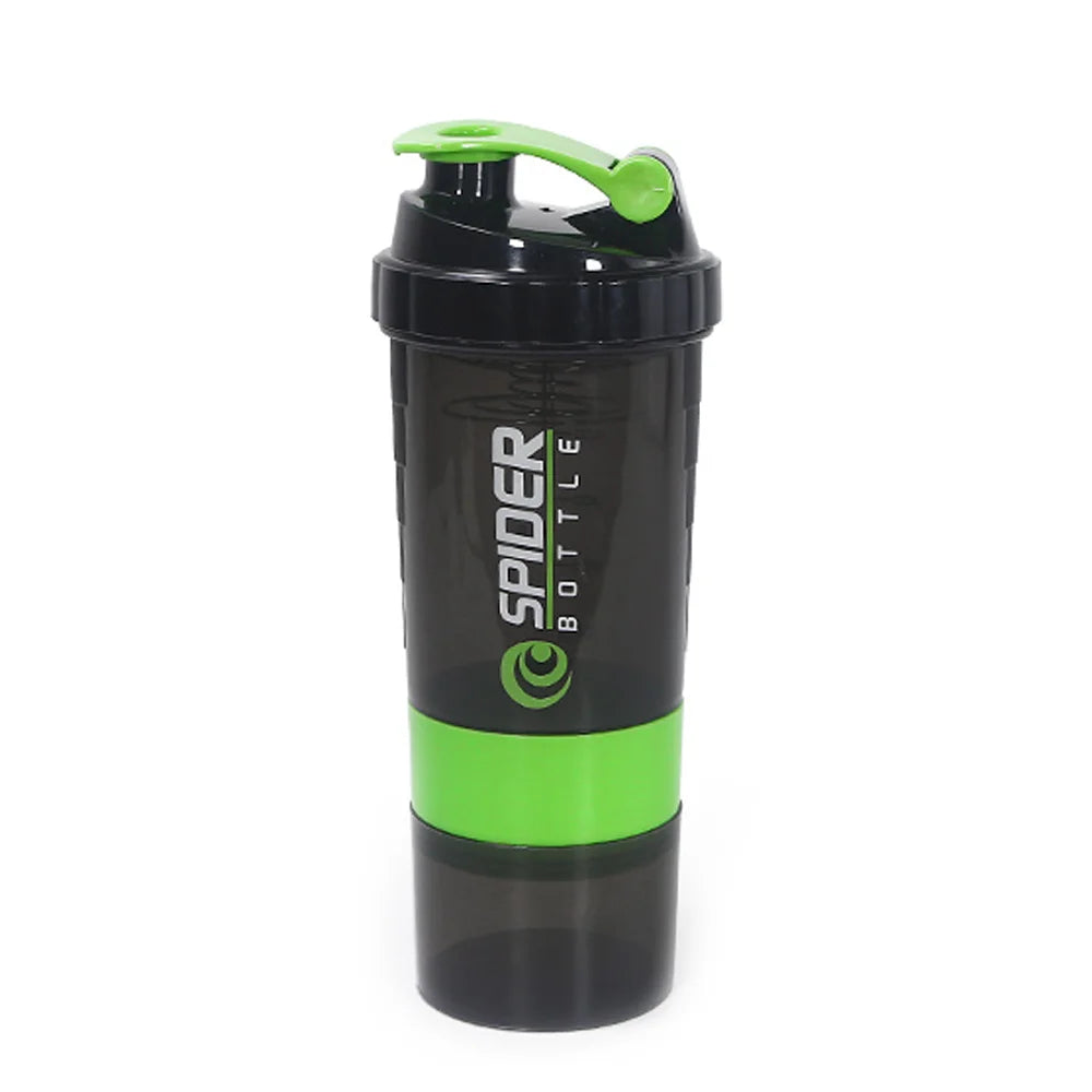 3-Layer Protein Shaker Bottle - Large Capacity Mixing Cup for Workout & Bodybuilding