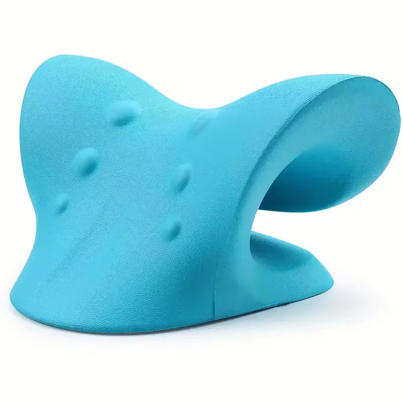 Neck & Shoulder Stretcher Pillow - Cervical Traction Device for Side, Back, & Stomach Sleepers