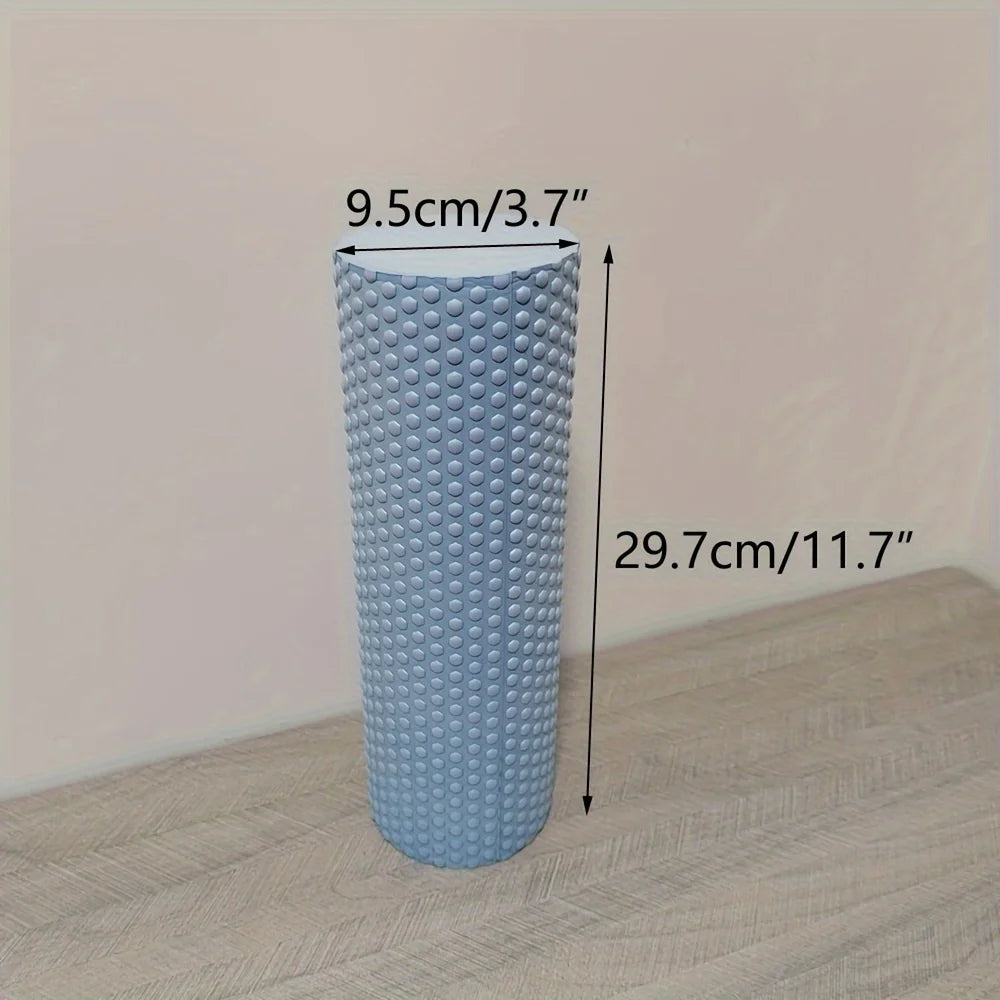 Hexagonal EVA Foam Yoga Roller - Pilates & Home Workout Cylinder (9.5cm x 29.7cm)